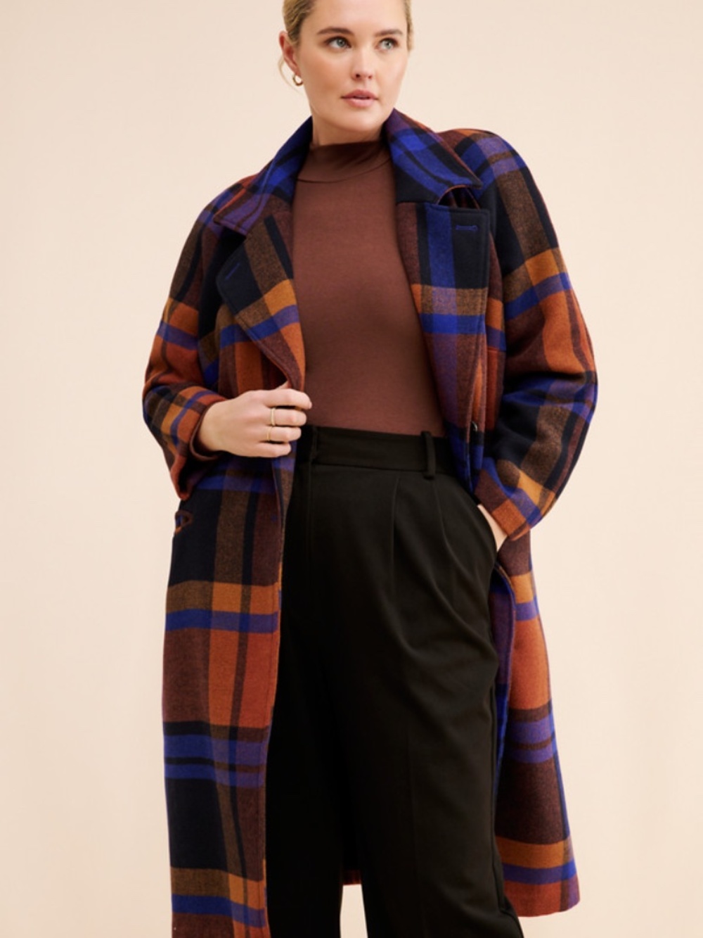 Avec Les Filles Plaid Coat